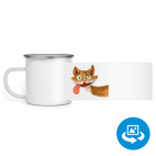 Кружка металлическая белая (круговая запечатка)