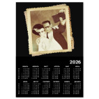 Календарь A2 2026, черный Монстр Франкенштейна и невеста