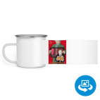 Кружка металлическая белая (круговая запечатка)