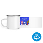 Кружка металлическая белая (круговая запечатка)