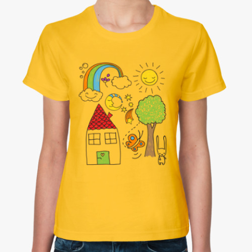 Женская футболка с принтом Этот мир