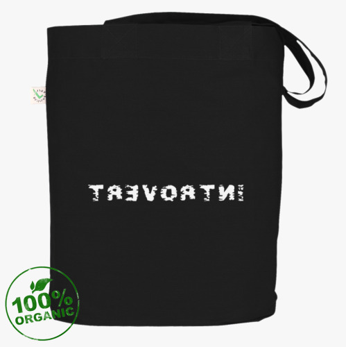 Сумка шоппер с принтом Introvert