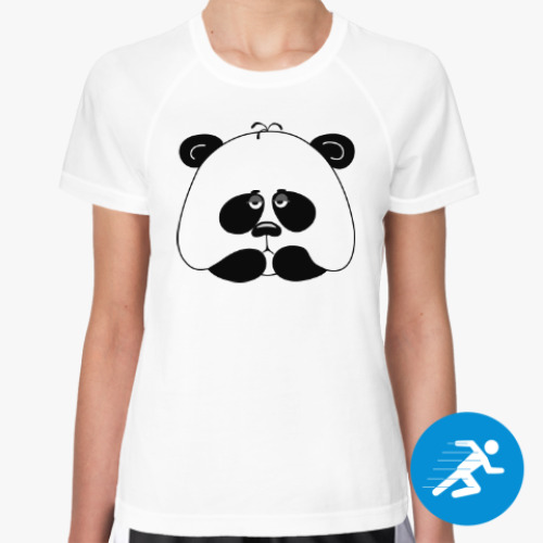 Женская спортивная футболка Грустная панда