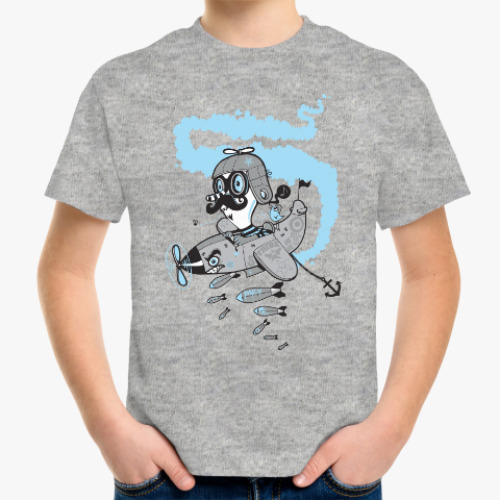 Детская футболка с принтом Crazy pilot