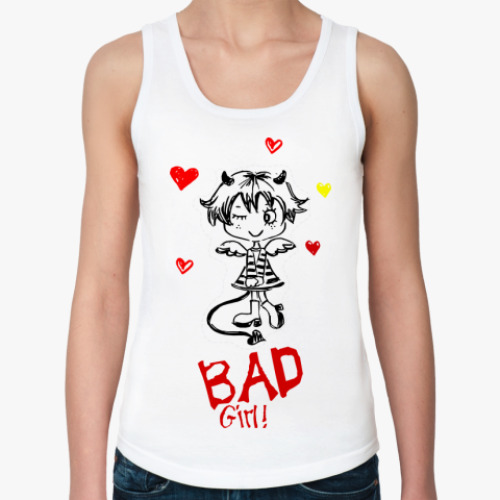 Женская майка с принтом Bad girl