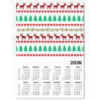 Календарь A4 2026, белый С новым годом!