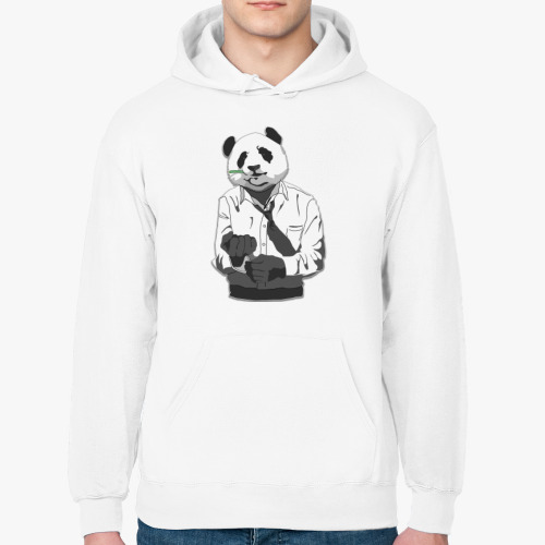Толстовка худи с принтом Panda man