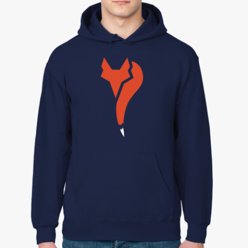 Толстовка худи с принтом Знак лисы