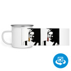 Кружка металлическая белая (круговая запечатка)