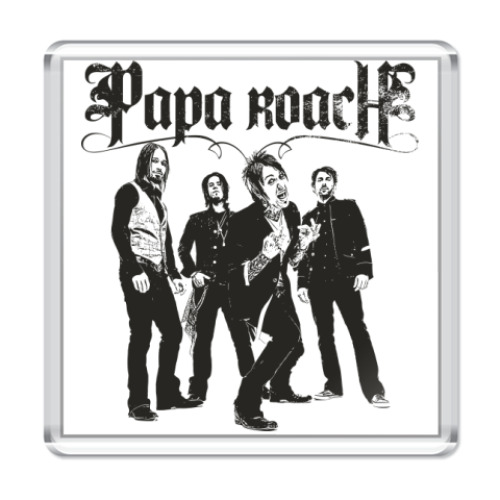 Магнит с принтом Papa Roach Group