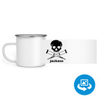 Кружка металлическая белая (круговая запечатка)