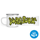 Кружка металлическая белая (круговая запечатка)