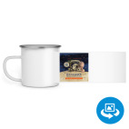 Кружка металлическая белая (круговая запечатка)