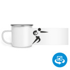 Кружка металлическая белая (круговая запечатка)