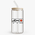 Банка с бамбуковой крышкой