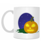 Хэллоуинская тыква на ночном фоне