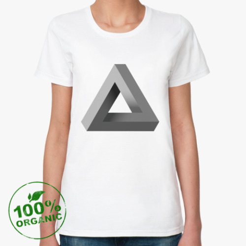 Женская футболка из органик-хлопка Невозможный Треугольник 3D