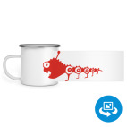 Кружка металлическая белая (круговая запечатка)