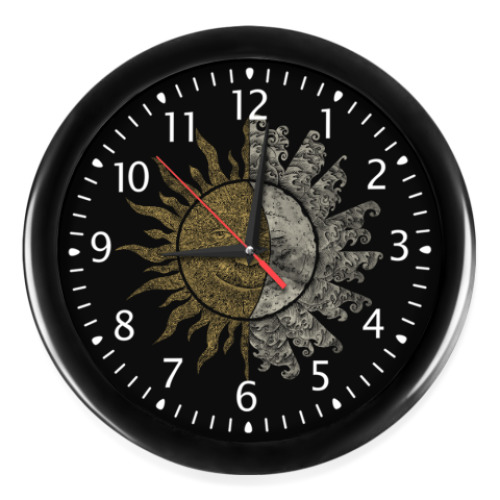 Часы с принтом Солнце и Луна