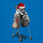 Happy New Year steampunk cat