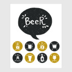 Постер 80 х 100 см Пиво