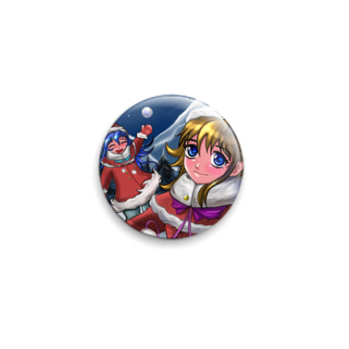 Значок 25мм с принтом С Новым Годом!