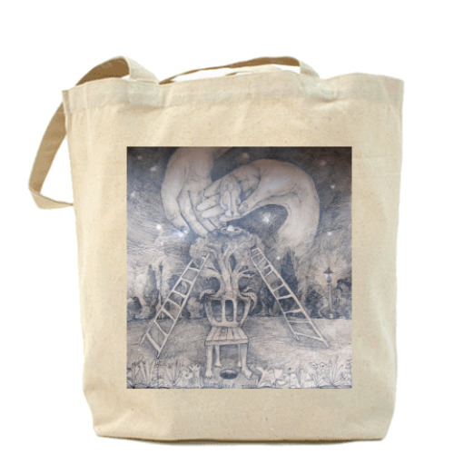 Сумка шоппер птица