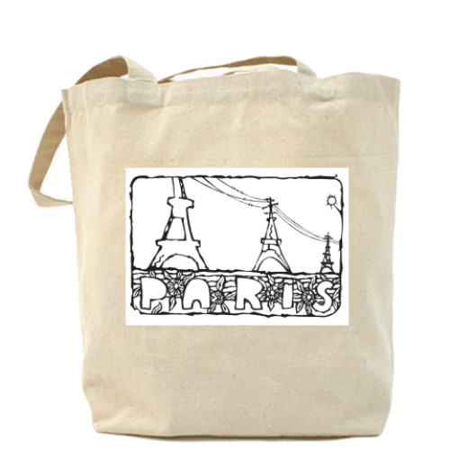 Сумка шоппер с принтом 'Paris'