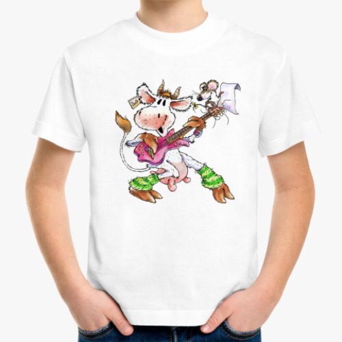 Детская футболка с принтом Гитаристка