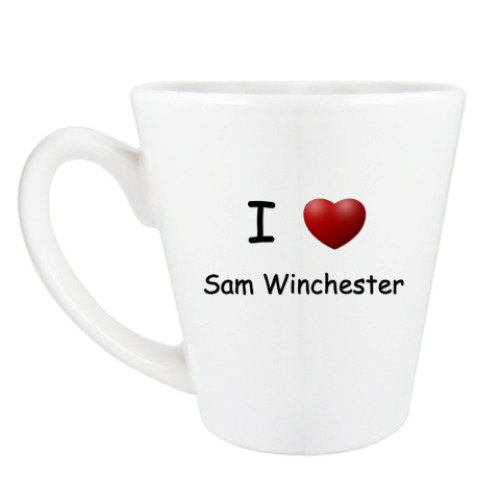 Чашка Латте I Love Sam Winchester