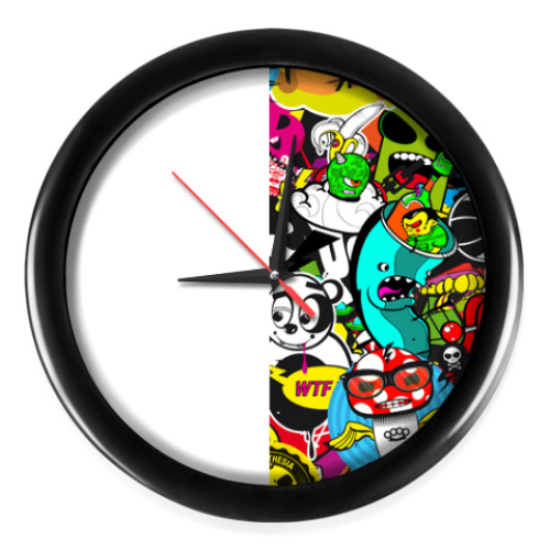 Настенные часы с принтом Комиксы