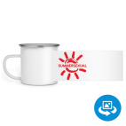 Кружка металлическая белая (круговая запечатка)