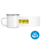 Кружка металлическая белая (круговая запечатка)