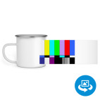 Кружка металлическая белая (круговая запечатка)