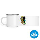 Кружка металлическая белая (круговая запечатка)