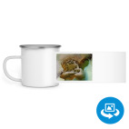 Кружка металлическая белая (круговая запечатка)