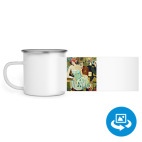 Кружка металлическая белая (круговая запечатка)