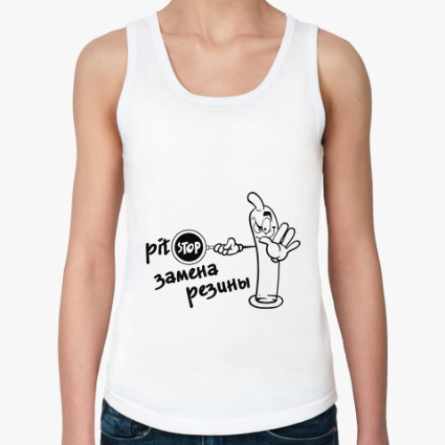 Женская майка с принтом Pit Stop