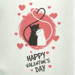 Котики на день святого Валентина