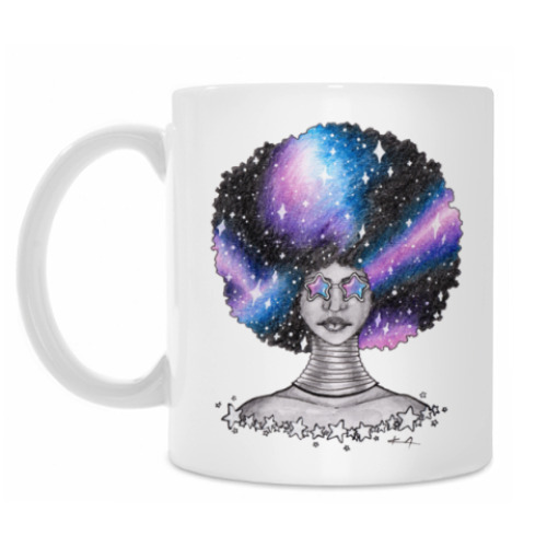 Кружка с принтом Космоафро