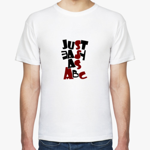 Футболка с принтом Just easy as ABC