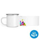 Кружка металлическая белая (круговая запечатка)