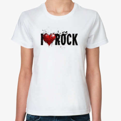 Классическая футболка I Love Rock