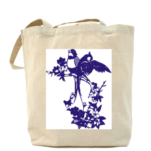 Сумка шоппер  'Райские птички'