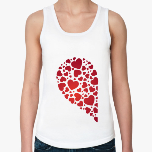Женская майка с принтом Сердце на двоих