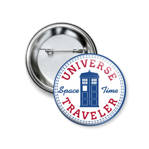 Значок 37мм Universe Traveler - Doctor Who