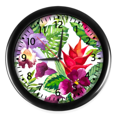 Настенные часы Tropical flowers