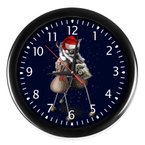 Настенные часы Happy New Year steampunk cat