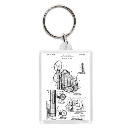 Брелок с принтом Винтажная камера Патент