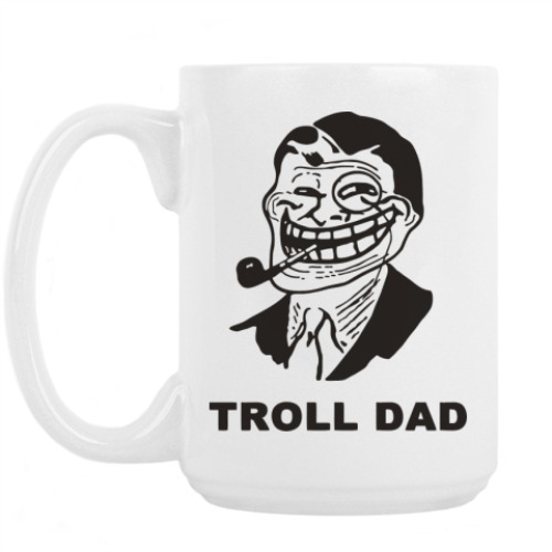 Кружка с принтом troll dad